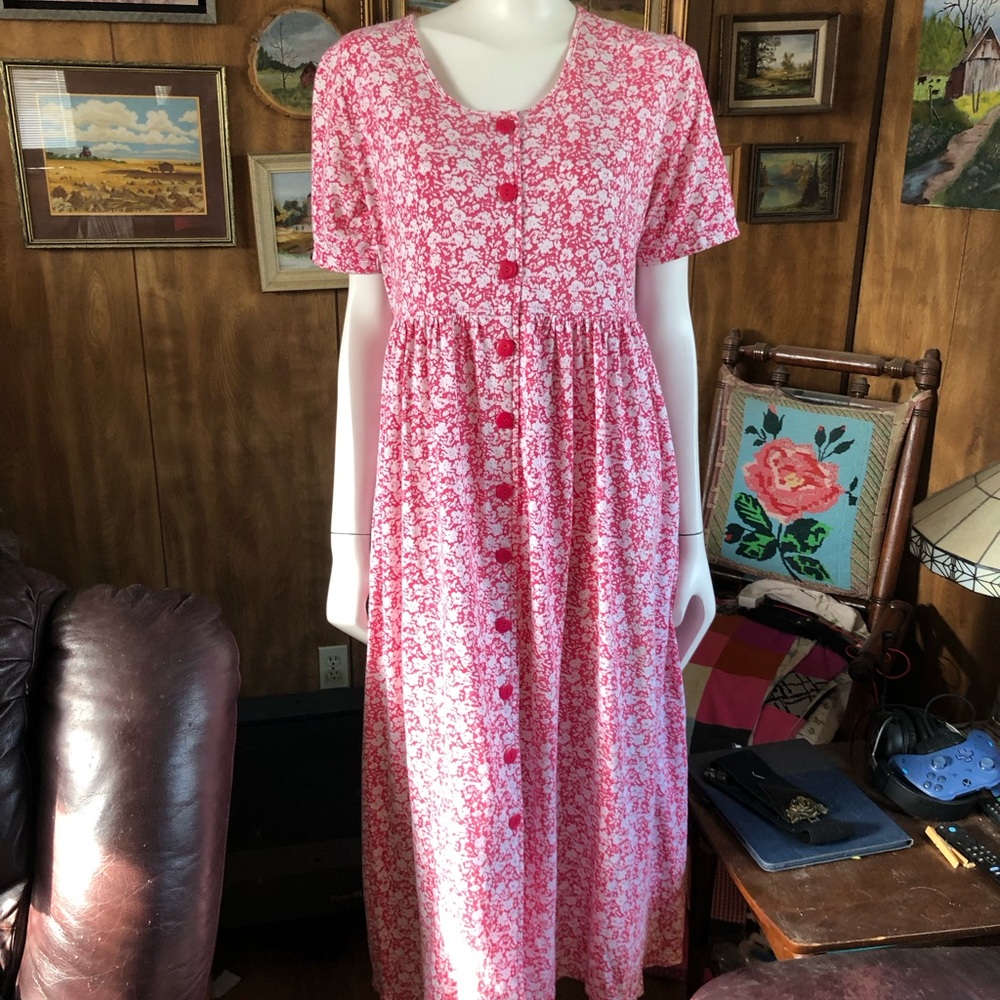 Boho Cottagecore Vintage Floral Dress